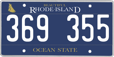 RI license plate 369355