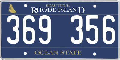 RI license plate 369356