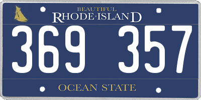 RI license plate 369357