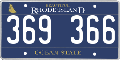 RI license plate 369366