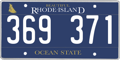 RI license plate 369371