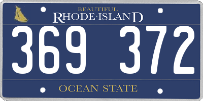 RI license plate 369372