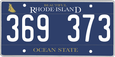 RI license plate 369373