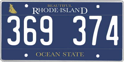 RI license plate 369374