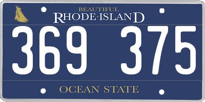 RI license plate 369375