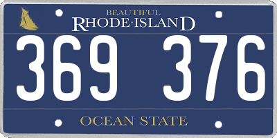RI license plate 369376