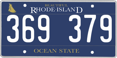 RI license plate 369379