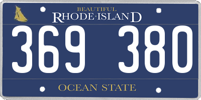 RI license plate 369380