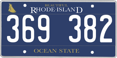 RI license plate 369382