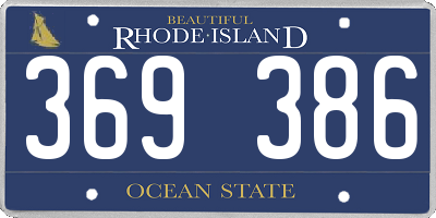 RI license plate 369386