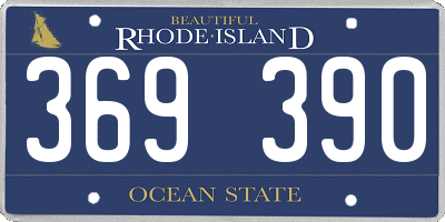 RI license plate 369390