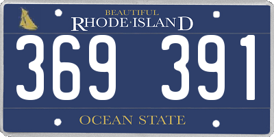 RI license plate 369391