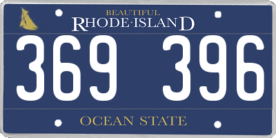 RI license plate 369396