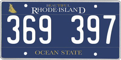 RI license plate 369397