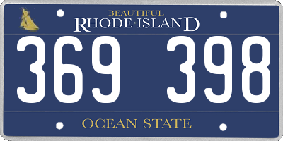 RI license plate 369398
