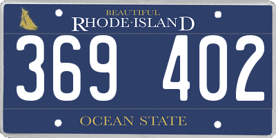RI license plate 369402