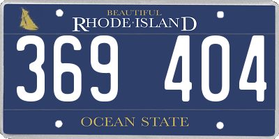 RI license plate 369404