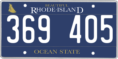 RI license plate 369405