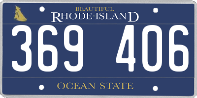 RI license plate 369406