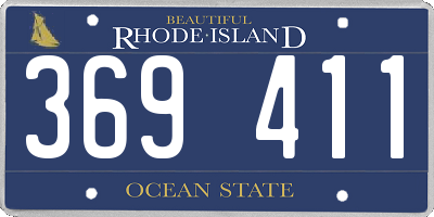RI license plate 369411