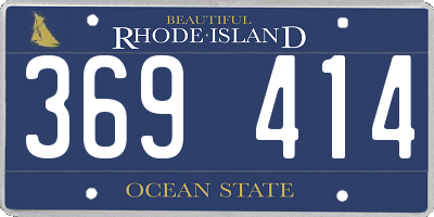 RI license plate 369414
