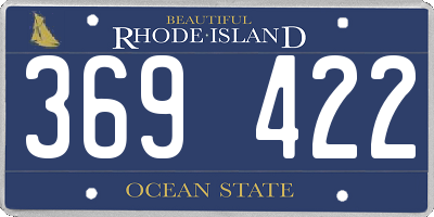 RI license plate 369422