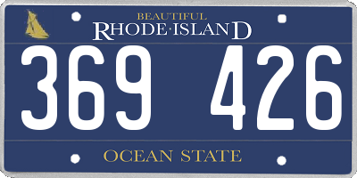 RI license plate 369426