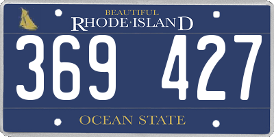 RI license plate 369427