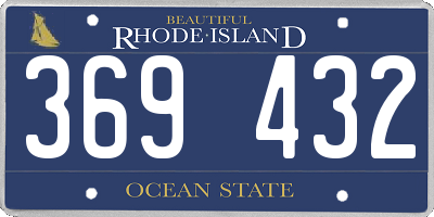 RI license plate 369432