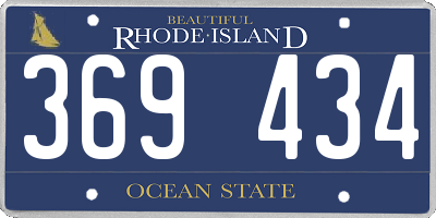 RI license plate 369434