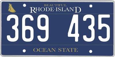 RI license plate 369435
