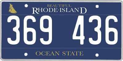 RI license plate 369436