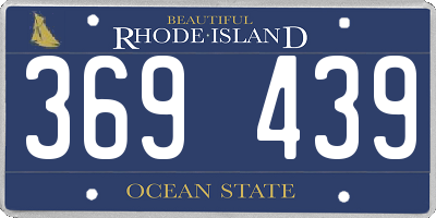 RI license plate 369439