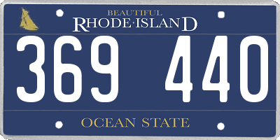 RI license plate 369440