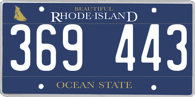 RI license plate 369443