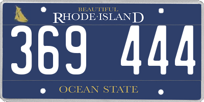 RI license plate 369444