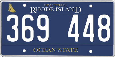 RI license plate 369448