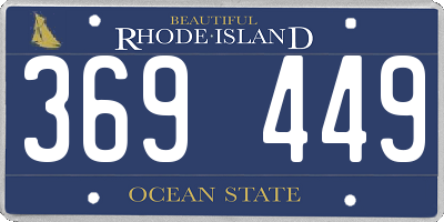 RI license plate 369449