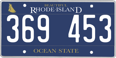 RI license plate 369453