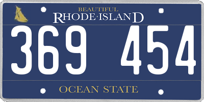 RI license plate 369454