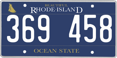 RI license plate 369458