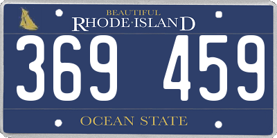 RI license plate 369459