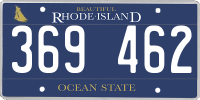 RI license plate 369462