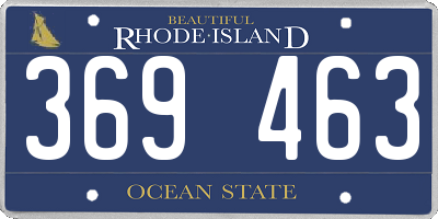 RI license plate 369463