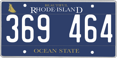 RI license plate 369464