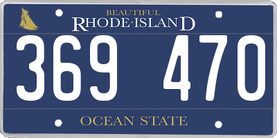 RI license plate 369470