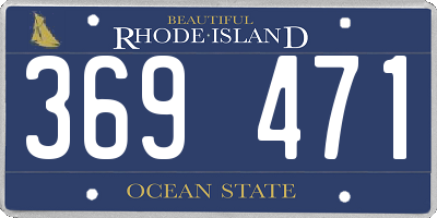 RI license plate 369471
