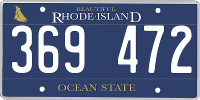 RI license plate 369472