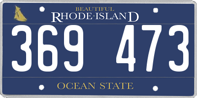 RI license plate 369473