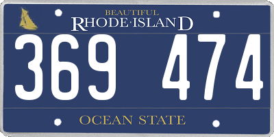 RI license plate 369474